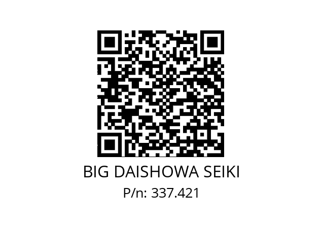  WB21/84XCKS6 BIG DAISHOWA SEIKI 337.421