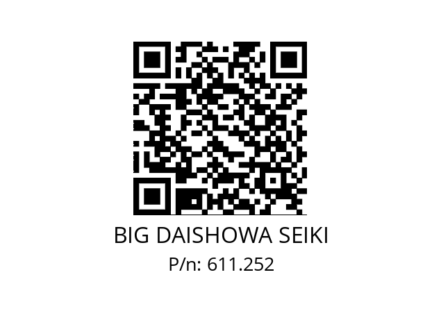  E5/10K10 BIG DAISHOWA SEIKI 611.252