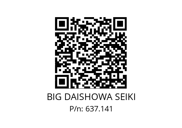  41/54RW41SC09 BIG DAISHOWA SEIKI 637.141