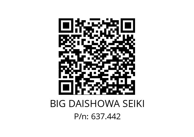  51/62RW41CC09 BIG DAISHOWA SEIKI 637.442