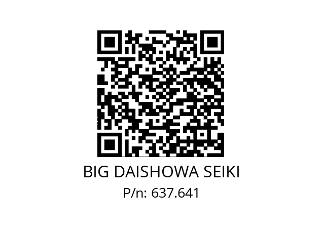  51/62RW41WC04 BIG DAISHOWA SEIKI 637.641