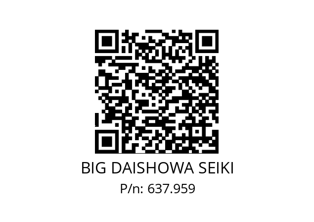  FMFKW200SC12 BIG DAISHOWA SEIKI 637.959