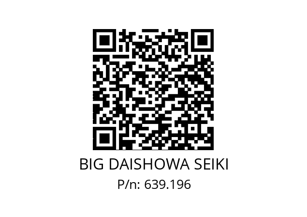  FM1SW148SC12 BIG DAISHOWA SEIKI 639.196