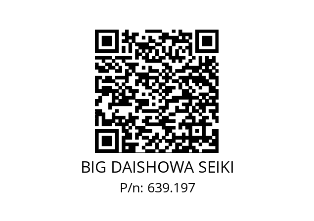  FM2SW148SC12 BIG DAISHOWA SEIKI 639.197