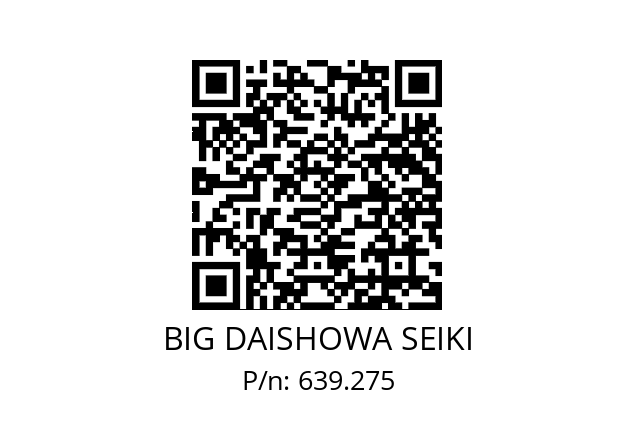  ETL131/159SW98WC06 / S BIG DAISHOWA SEIKI 639.275