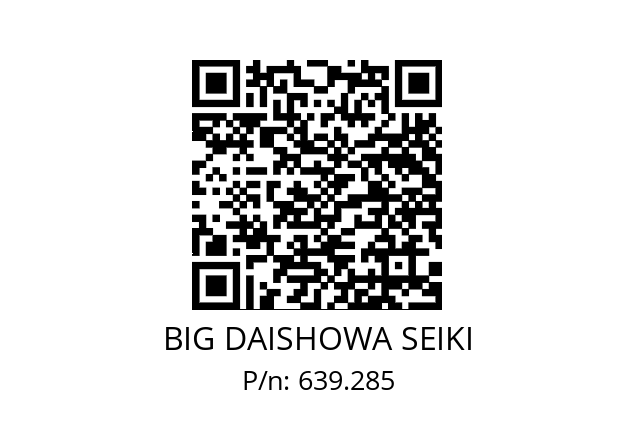  ETL181/209SW148WC06 / S BIG DAISHOWA SEIKI 639.285