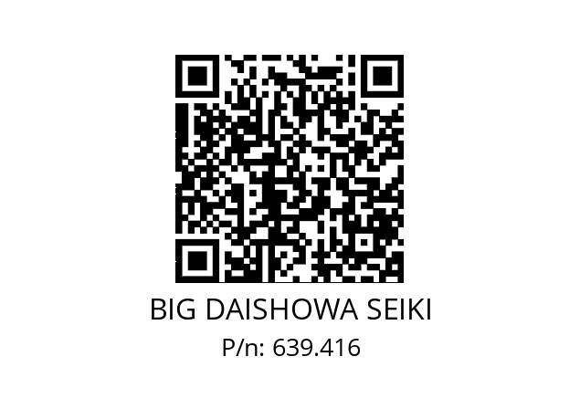  ETL25/31SW20CC06 / L BIG DAISHOWA SEIKI 639.416