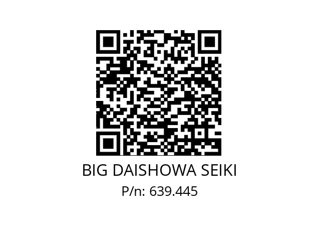  ETL53/66SW41CC09 / S BIG DAISHOWA SEIKI 639.445