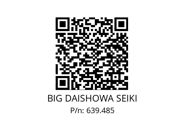  ETL175/203SW148CC12 / S BIG DAISHOWA SEIKI 639.485