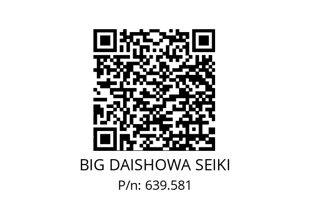  ETL148/176SW148CC16 / S BIG DAISHOWA SEIKI 639.581