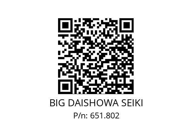  TPGT070202P10CT BIG DAISHOWA SEIKI 651.802