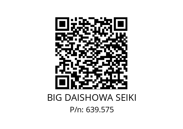  ETL125/153SW98CC16 / S BIG DAISHOWA SEIKI 639.575