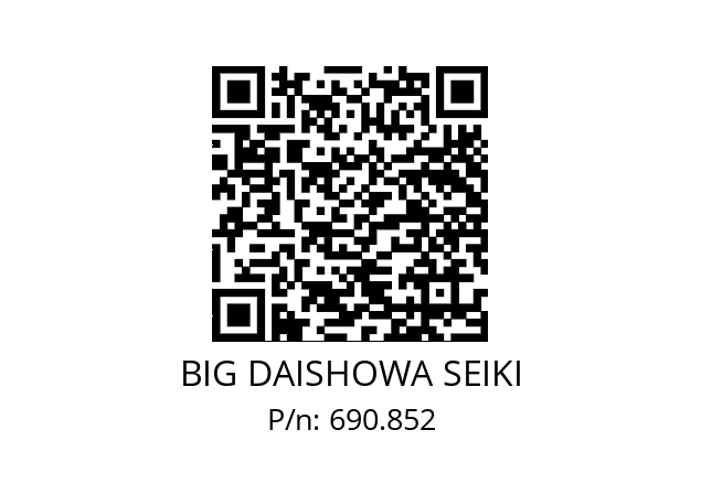  ETLSSLCKS5 BIG DAISHOWA SEIKI 690.852