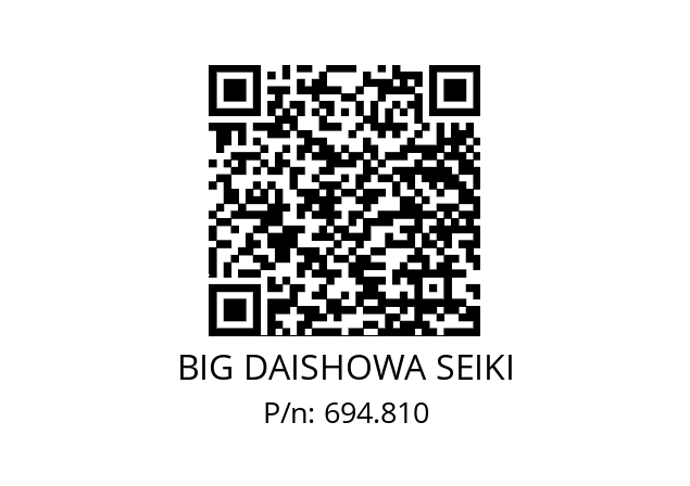  ETLGRSTORXPLUST10IP BIG DAISHOWA SEIKI 694.810