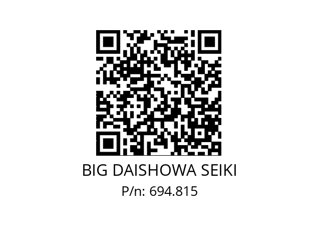  ETLGRSTORXPLUST15IP BIG DAISHOWA SEIKI 694.815