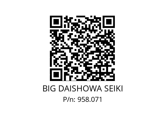  DN160STP20 BIG DAISHOWA SEIKI 958.071