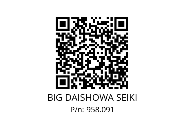  DN315STP20 BIG DAISHOWA SEIKI 958.091