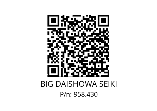  NP4300P20C BIG DAISHOWA SEIKI 958.430