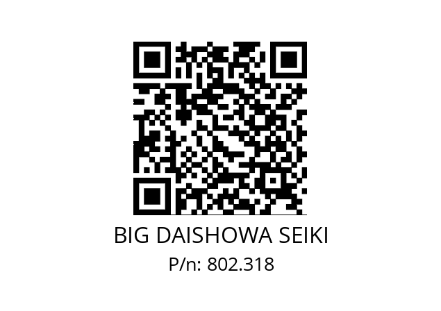  SPA BIG DAISHOWA SEIKI 802.318