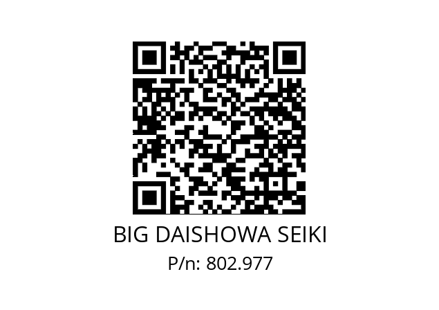  BDV50-GTG6-10-163-80 BIG DAISHOWA SEIKI 802.977