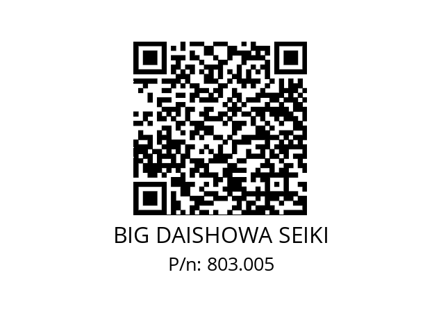  BBT50-OMC20N-165-80 BIG DAISHOWA SEIKI 803.005