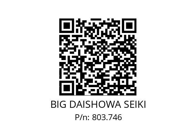  HDA8-06032 BIG DAISHOWA SEIKI 803.746