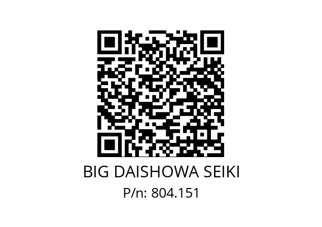  NBC8S-5.1AA BIG DAISHOWA SEIKI 804.151