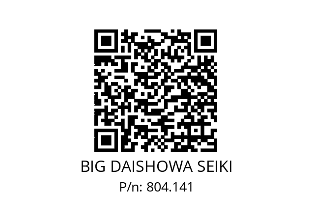  NBC8S-3.9AA BIG DAISHOWA SEIKI 804.141