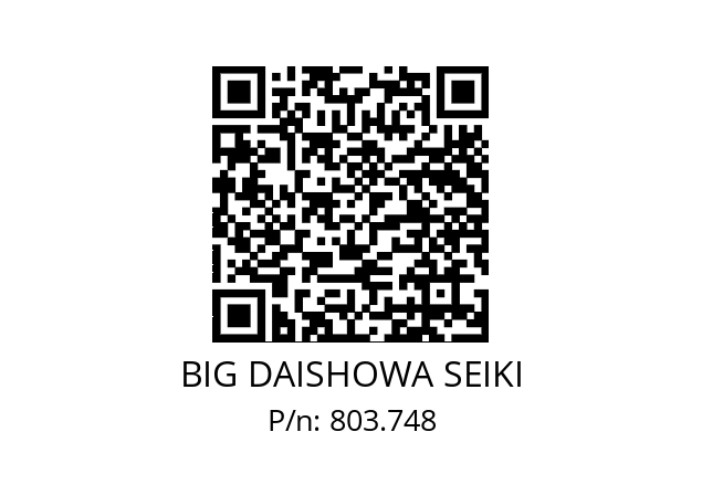  HDA10-08032 BIG DAISHOWA SEIKI 803.748