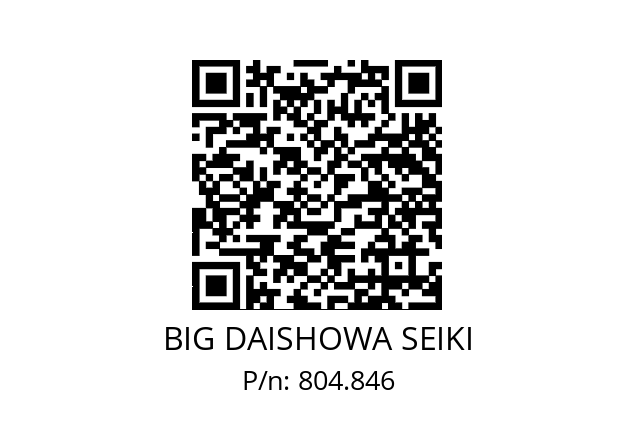  NBA13-M14M10DD BIG DAISHOWA SEIKI 804.846