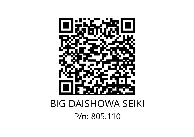  HSK-A100-HMC25S-105 BIG DAISHOWA SEIKI 805.110