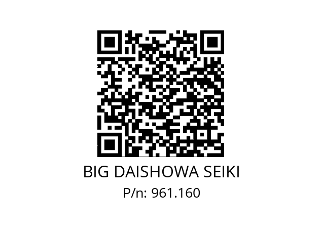  NBC10-6EAA BIG DAISHOWA SEIKI 961.160