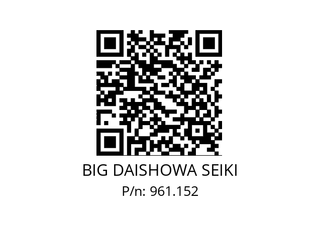  NBC8-3EAA BIG DAISHOWA SEIKI 961.152