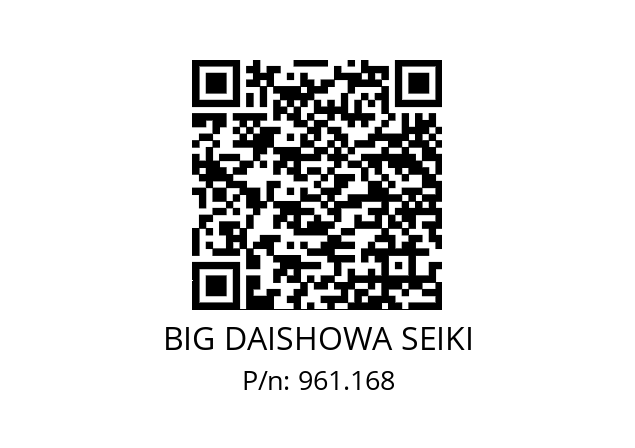  NBC16-3EAA BIG DAISHOWA SEIKI 961.168