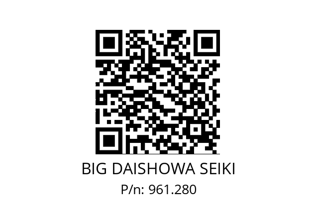  SC-NBC6S BIG DAISHOWA SEIKI 961.280