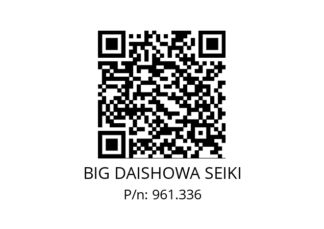  POM50H BIG DAISHOWA SEIKI 961.336