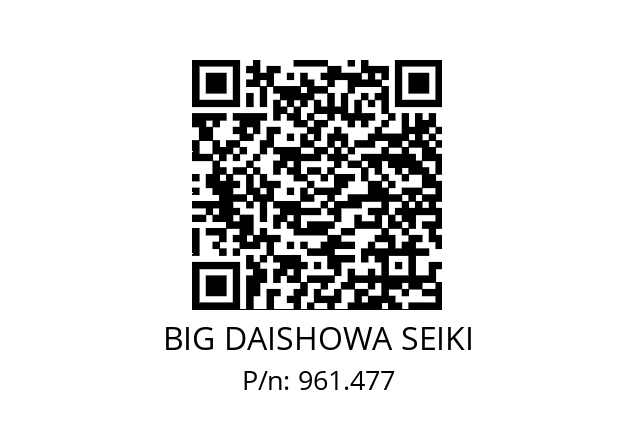  NBC6S-1.0AA BIG DAISHOWA SEIKI 961.477