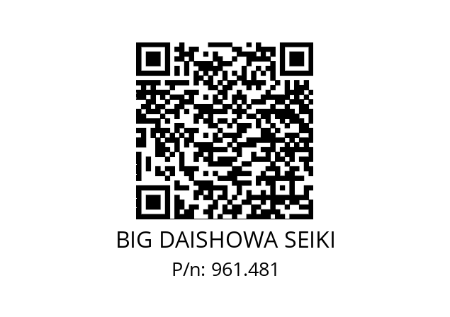  NBC6S-2.0AA BIG DAISHOWA SEIKI 961.481