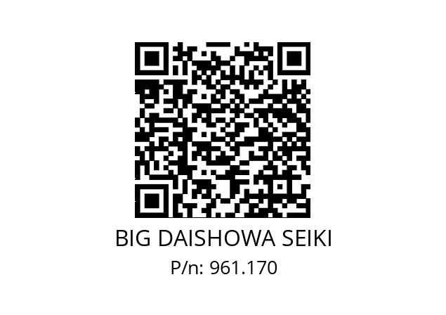  NBC16-5EAA BIG DAISHOWA SEIKI 961.170