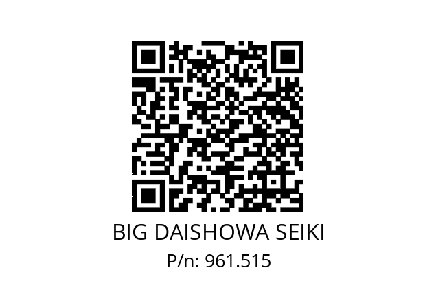  NBC6-4.25AA BIG DAISHOWA SEIKI 961.515