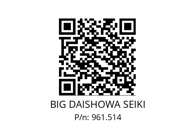  NBC6-4AA BIG DAISHOWA SEIKI 961.514