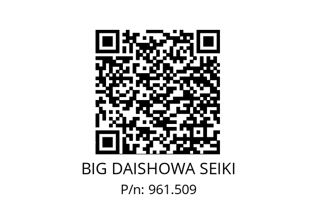  NBC6-2.75AA BIG DAISHOWA SEIKI 961.509