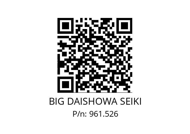  NBN6 BIG DAISHOWA SEIKI 961.526