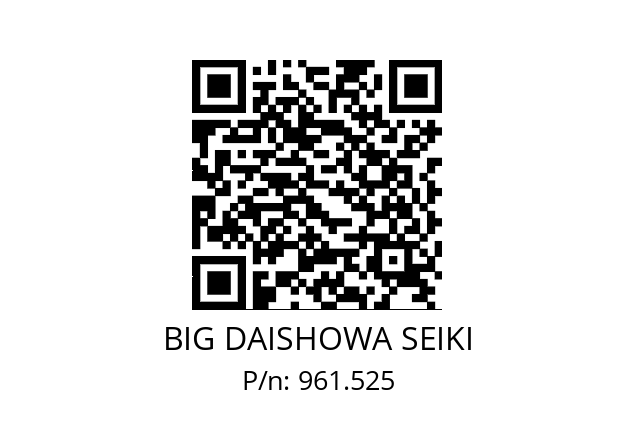  NBK6 BIG DAISHOWA SEIKI 961.525