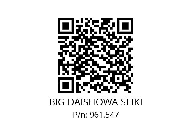  NBB8 BIG DAISHOWA SEIKI 961.547