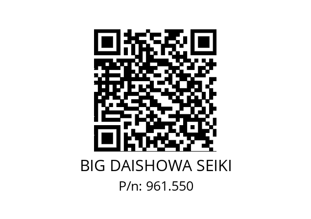  NBA8B BIG DAISHOWA SEIKI 961.550