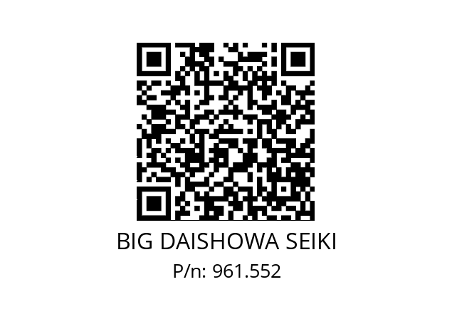  NBC10-2.5AA BIG DAISHOWA SEIKI 961.552