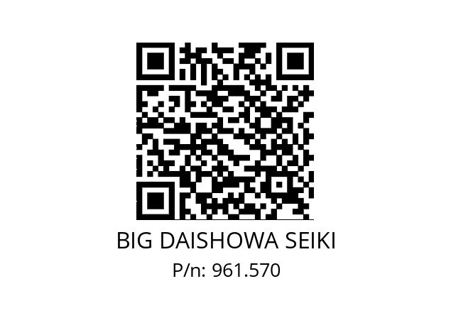  NBK10 BIG DAISHOWA SEIKI 961.570