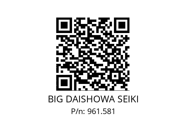  NBC13-7AA BIG DAISHOWA SEIKI 961.581