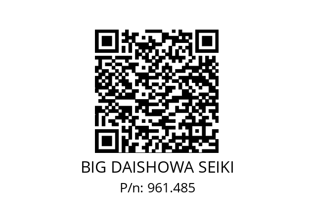  NBC6S-3.0AA BIG DAISHOWA SEIKI 961.485